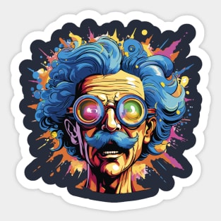 Scientist Portrait: Capturing Brilliance Sticker